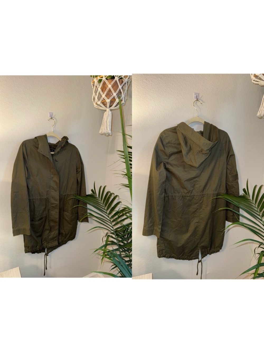 Love Tree Olive Green Hooded Parka